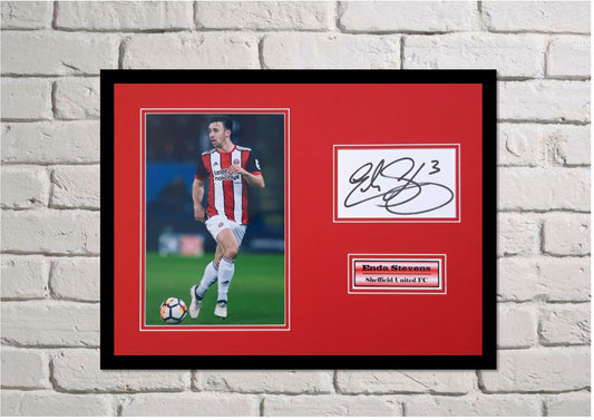 Enda Stevens - Sheffield United - 16x12in signed photo mount - Sheffield United memorabilia, gift, display