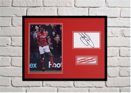 Sammy Ameobi - Nottingham Forest FC - 16x12in signed photo montage - NFFC memorabilia, gift, display