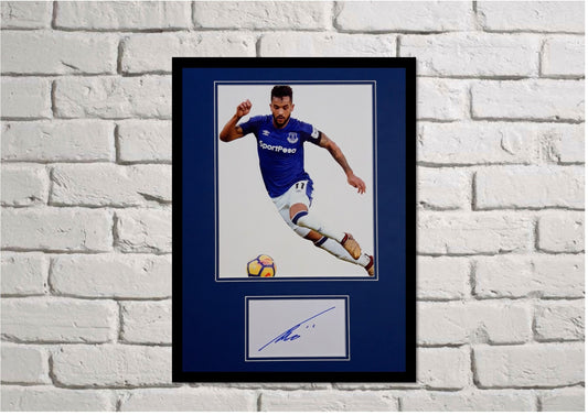 Theo Walcott - Everton FC - 16x12in signed photo montage -Everton memorabilia, gift, display