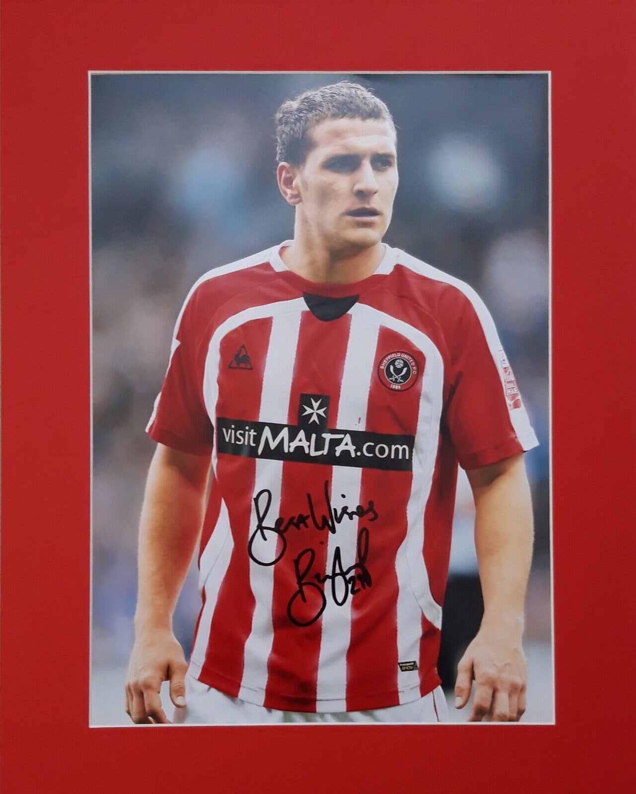 Billy Sharp - Sheffield United - 20x16in signed photo mount - Sheffield United memorabilia, gift, display