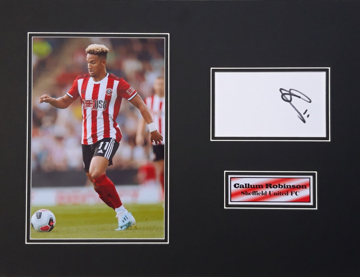 Callum Robinson - Sheffield United - 16x12in signed photo mount - Sheffield United memorabilia, gift, display