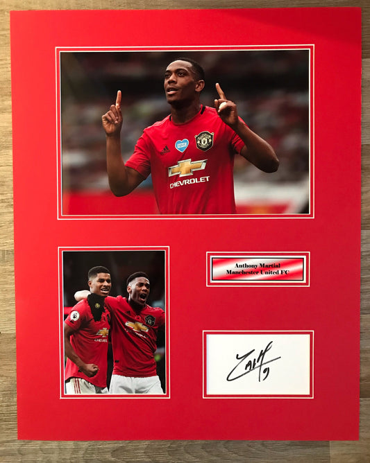 Anthony Martial - Manchester United FC - 20x16in signed photo montage - MUFC memorabilia, gift, display