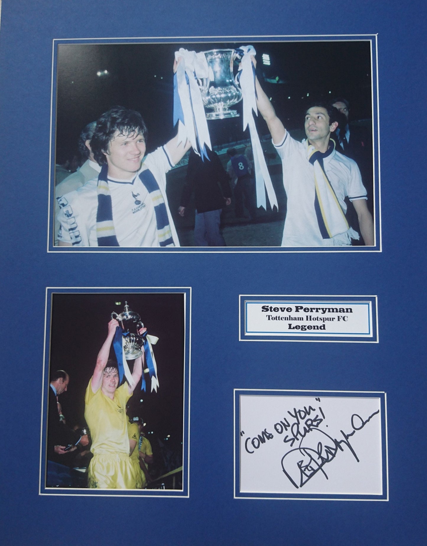 Steve Perryman - Tottenham Hotspur FC - 20x16in signed photo montage - Spurs memorabilia, gift, display