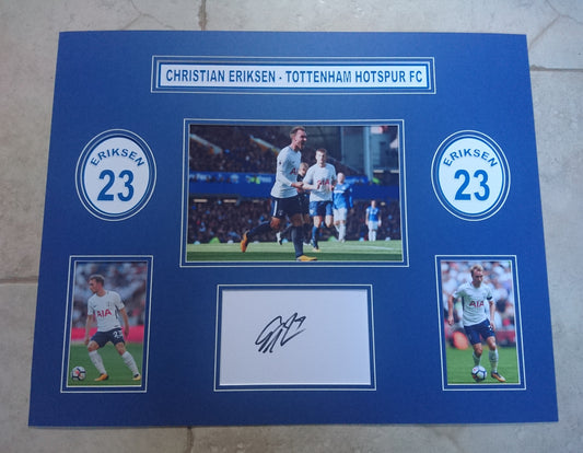 Christian Eriksen - Tottenham Hotspur FC - 20x16in signed photo montage - Spurs memorabilia, gift, display