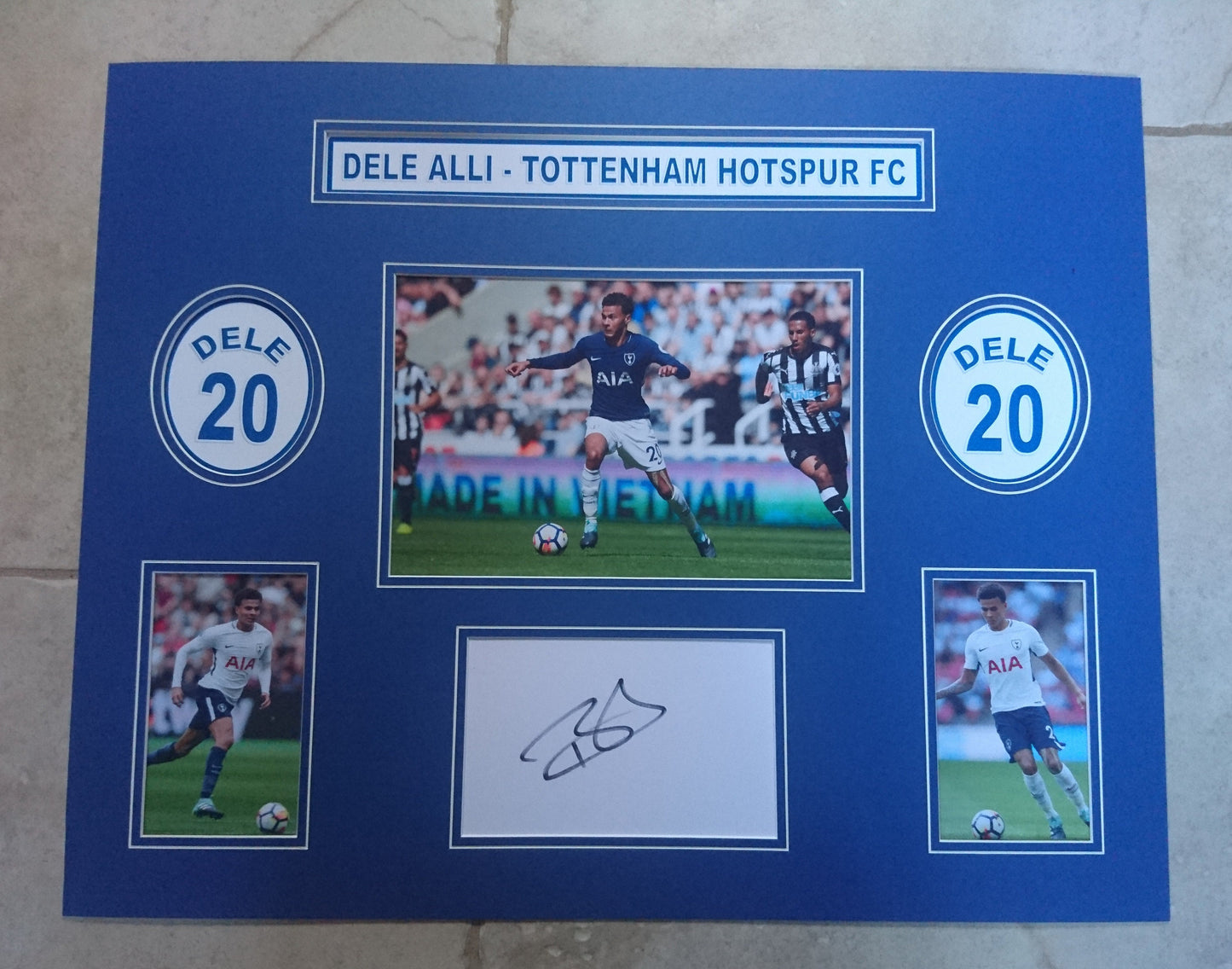 Dele Alli - Tottenham Hotspur FC - 20x16in signed photo montage - Spurs memorabilia, gift, display