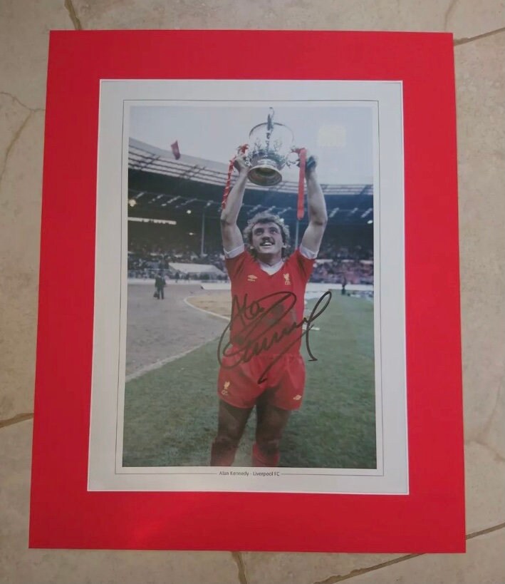 Alan Kennedy - Liverpool FC - 20x16in signed photo mount- LFC memorabilia, gift, display (UNFRAMED)