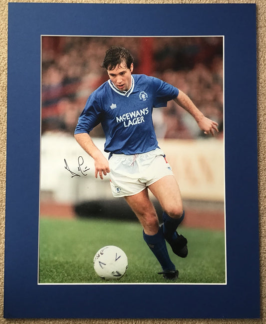 Ally McCoist - Glasgow Rangers FC - 20x16in signed photo mount- rangers memorabilia, gift, display (UNFRAMED)