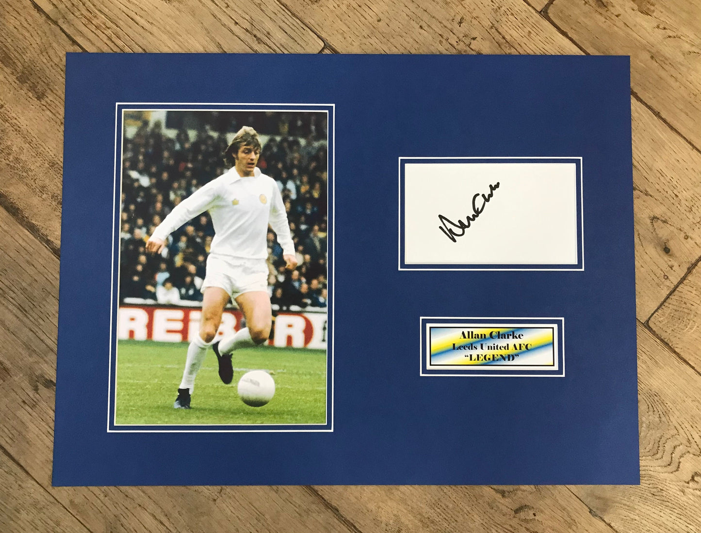 Allan Clarke - Leeds United AFC - 16x12in signed photo mount - Leeds United memorabilia, gift, display