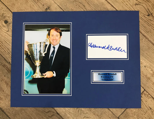 Howard Kendall-  Everton FC -16x12in signed photo montage - Everton memorabilia, gift, display