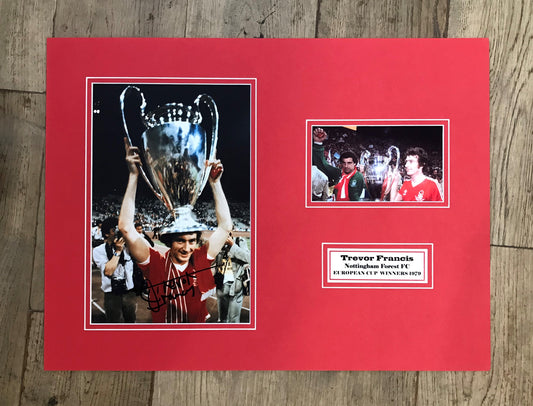 Trevor Francis - Nottingham Forest FC - 16x12in signed photo montage - Legend, NFFC memorabilia, gift, display