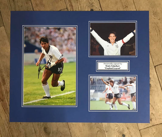 Gary Lineker - England Legend - 20x16in signed photo montage -  memorabilia, gift, display