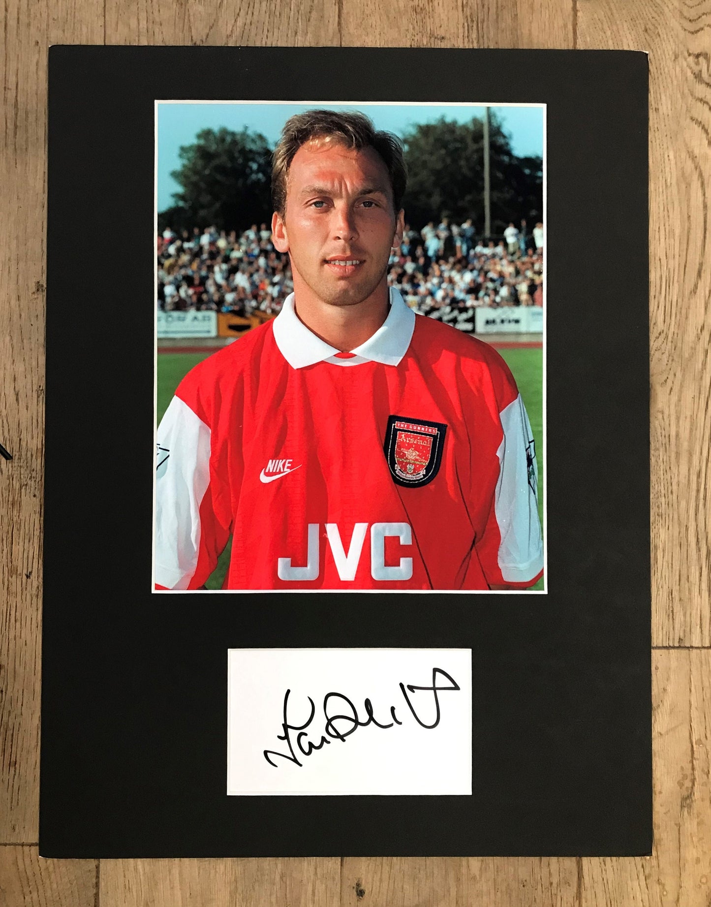 David Platt - Arsenal FC - 16x12in signed photo mount - Legend, AFC memorabilia, gift, display (UNFRAMED)