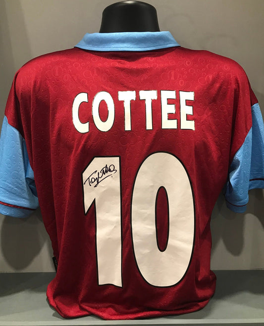 Tony Cottee - West Ham United FC - signed shirt - WHUFC memorabilia, gift