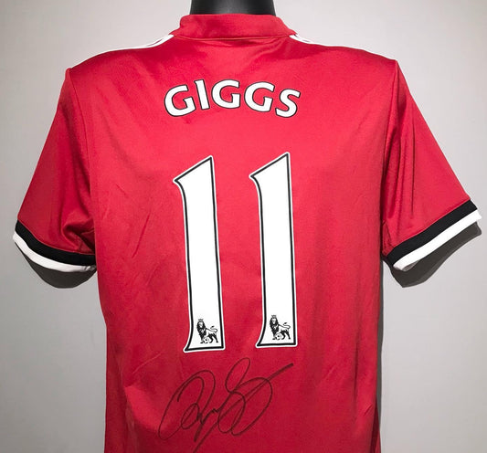 Ryan Giggs - Manchester United FC  - hand signed shirt, MUFC memorabilia, gift