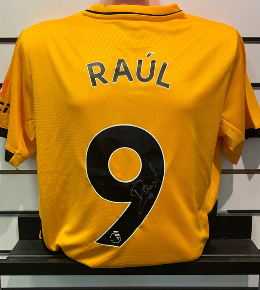 Raul Jimenez - Wolverhampton Wanderers signed replica shirt - Wolves memorabilia, gift, (UNFRAMED)