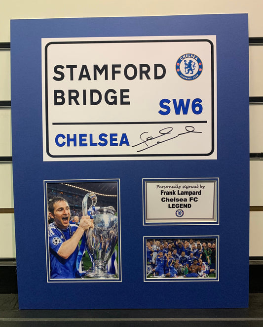 Frank Lampard - Chelsea FC - 20x16in signed photo montage - Chelsea memorabilia, gift, display