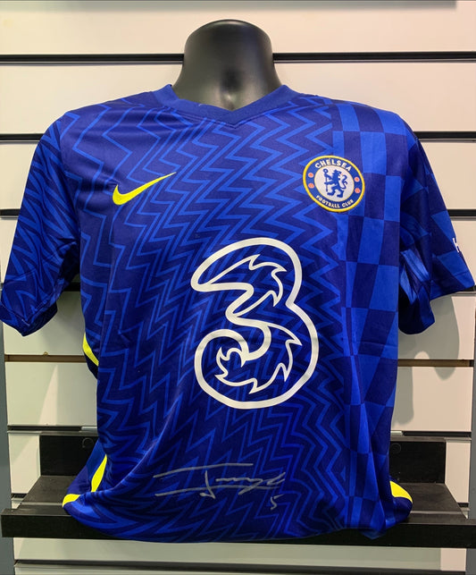 Jorginho - Chelsea signed replica shirt -Chelsea memorabilia, CFC gift, (UNFRAMED)