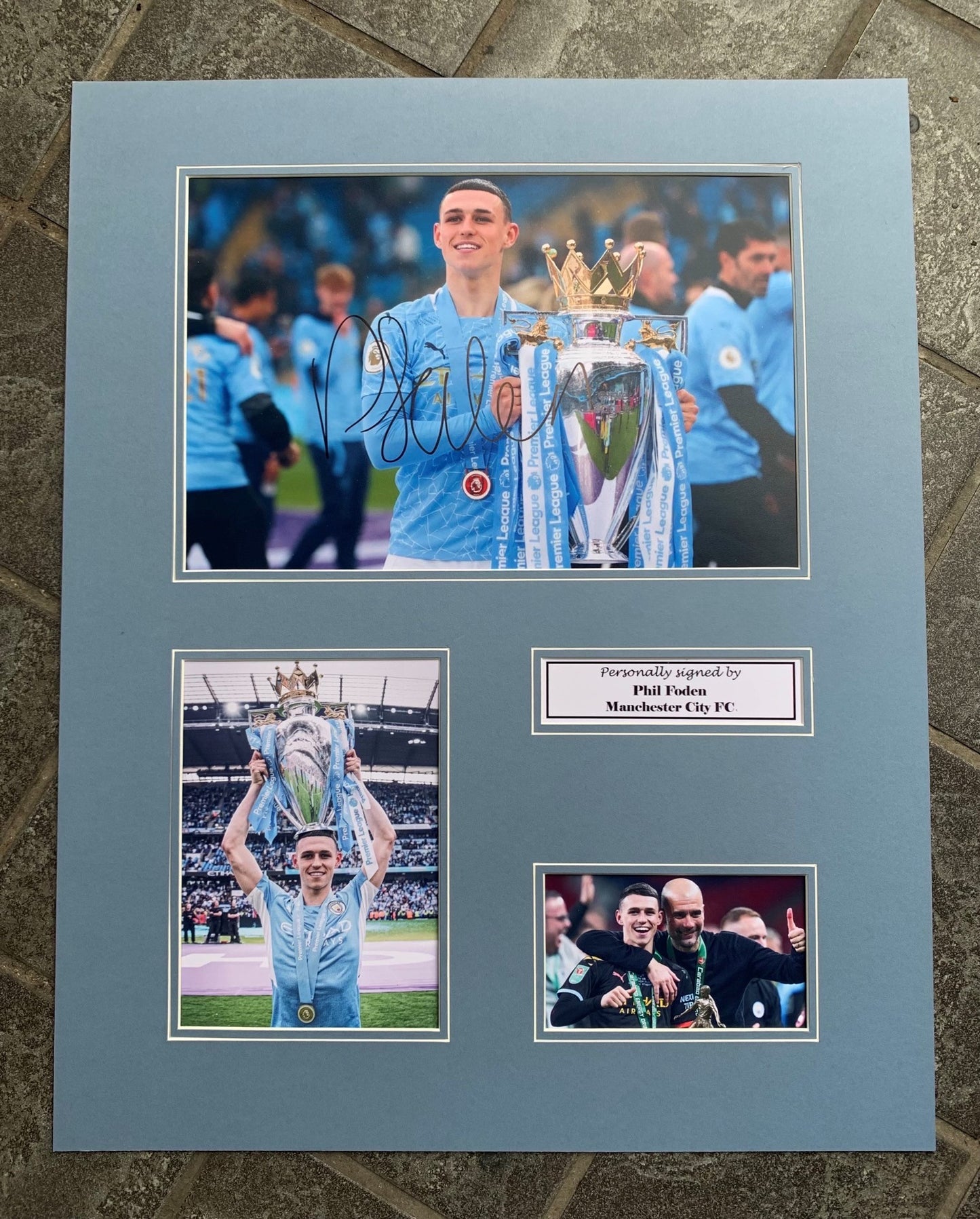 Phil Foden - Manchester City FC - 20x16in signed photo montage - City memorabilia, gift, display