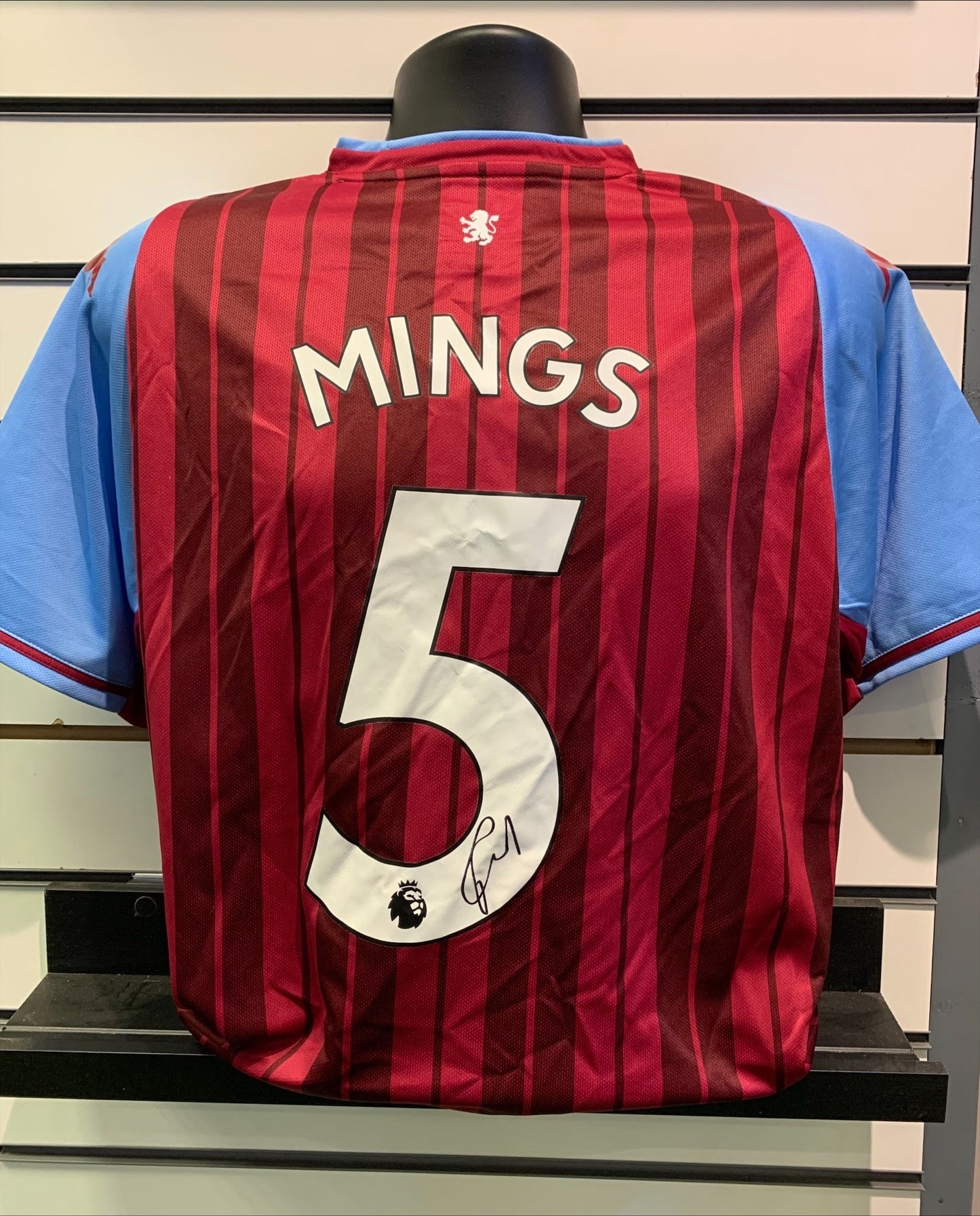 Tyrone Mings - Aston Villa signed replica shirt -Villa memorabilia, AVFC gift, (UNFRAMED)